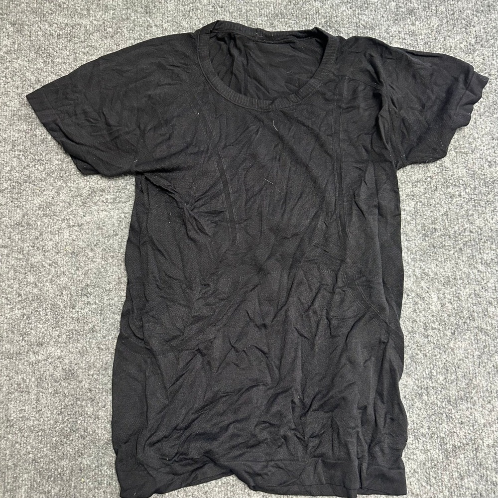 Lululemon Shirt Womens Size 6 Black Swiftly Tech Short Sleeve Athletic Running